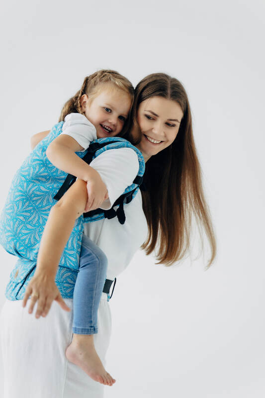 LennyPreschool Carrier, Preschool Size, jacquard weave (50% silk, 50% cotton) - INFINITY - HAVEN #babywearing