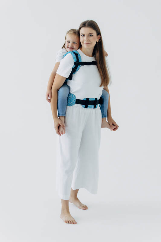LennyPreschool Carrier, Preschool Size, jacquard weave (50% silk, 50% cotton) - INFINITY - HAVEN #babywearing