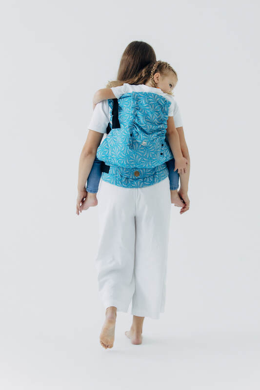 LennyPreschool Carrier, Preschool Size, jacquard weave (50% silk, 50% cotton) - INFINITY - HAVEN #babywearing