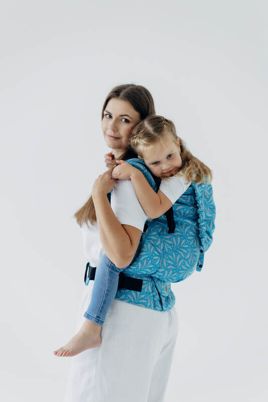 LennyPreschool Carrier, Preschool Size, jacquard weave (50% silk, 50% cotton) - INFINITY - HAVEN #babywearing