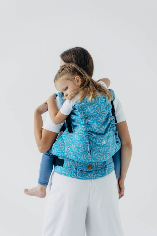 LennyPreschool Carrier, Preschool Size, jacquard weave (50% silk, 50% cotton) - INFINITY - HAVEN #babywearing
