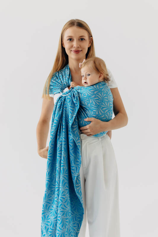 Ring Sling, Jacquard Weave (50% silk, 50% cotton), with gathered shoulder - INFINITY - HAVEN - standard 1.8m #babywearing