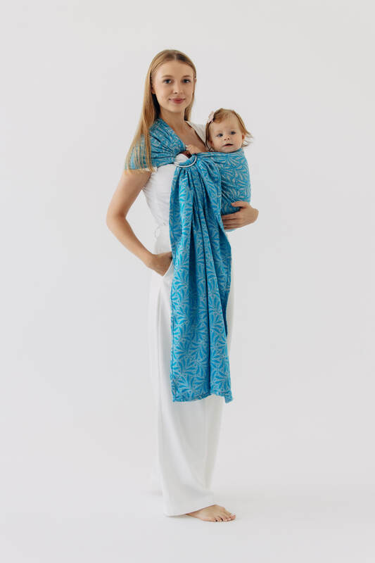 Ring Sling, Jacquard Weave (50% silk, 50% cotton), with gathered shoulder - INFINITY - HAVEN - standard 1.8m #babywearing