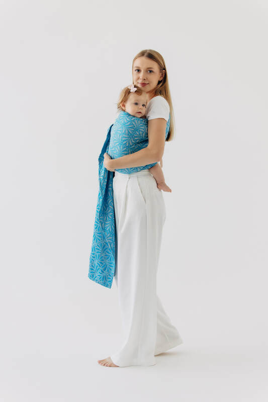 Ring Sling, Jacquard Weave (50% silk, 50% cotton), with gathered shoulder - INFINITY - HAVEN - standard 1.8m #babywearing