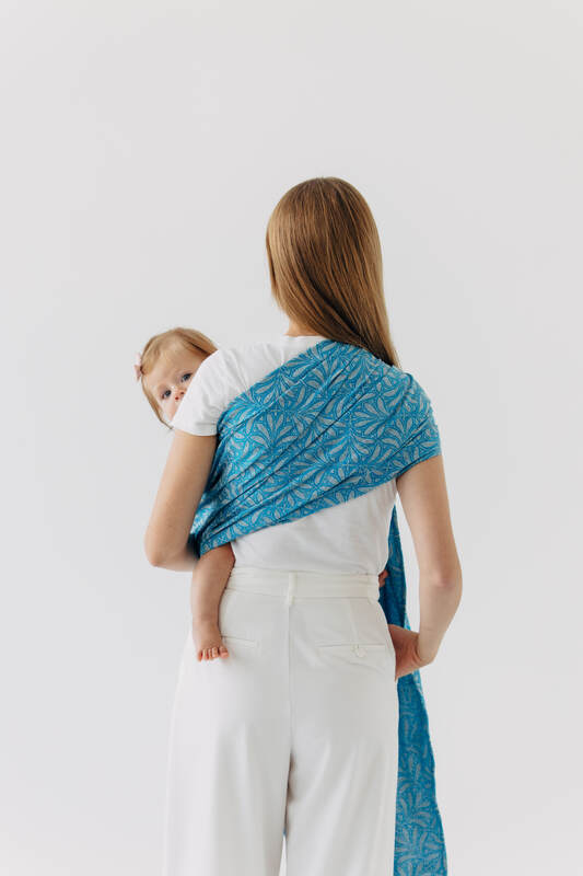 Ring Sling, Jacquard Weave (50% silk, 50% cotton), with gathered shoulder - INFINITY - HAVEN - standard 1.8m #babywearing