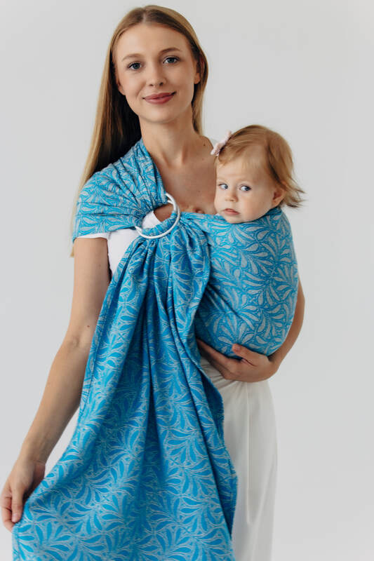 Ring Sling, Jacquard Weave (50% silk, 50% cotton), with gathered shoulder - INFINITY - HAVEN - standard 1.8m #babywearing