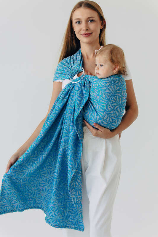 Ring Sling, Jacquard Weave (50% silk, 50% cotton), with gathered shoulder - INFINITY - HAVEN - standard 1.8m #babywearing