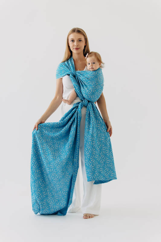 Fular, tejido jacquard (50% seda, 50% algodón) - INFINITY - HAVEN - talla XL #babywearing
