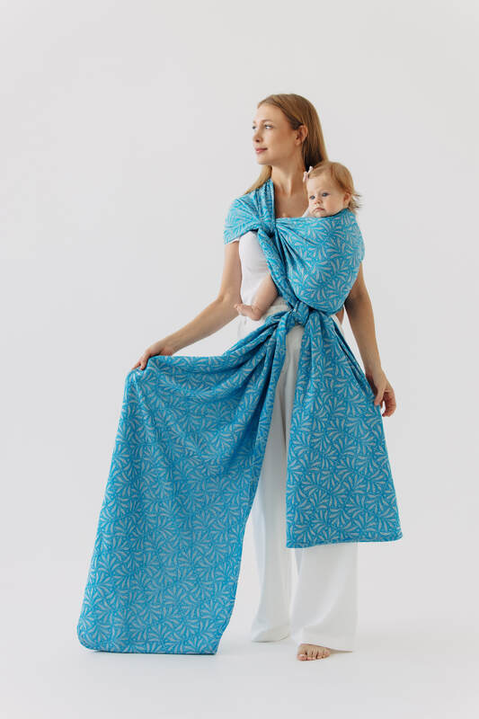Fular, tejido jacquard (50% seda, 50% algodón) - INFINITY - HAVEN - talla XL #babywearing