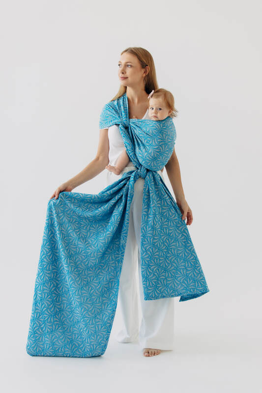 Fular, tejido jacquard (50% seda, 50% algodón) - INFINITY - HAVEN - talla XL #babywearing