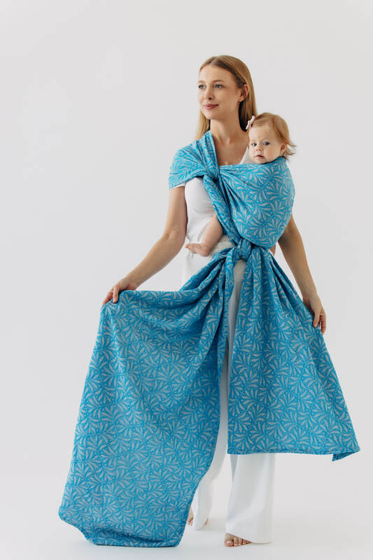 Fular, tejido jacquard (50% seda, 50% algodón) - INFINITY - HAVEN - talla XL #babywearing