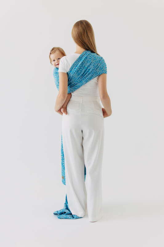 Fular, tejido jacquard (50% seda, 50% algodón) - INFINITY - HAVEN - talla XL #babywearing