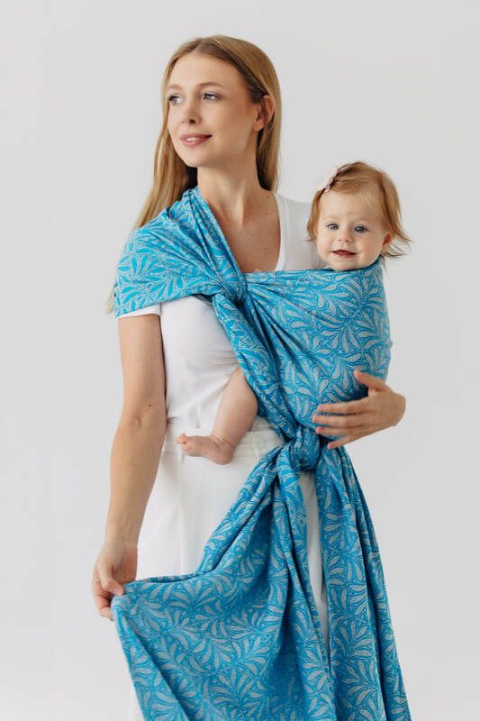 Fular, tejido jacquard (50% seda, 50% algodón) - INFINITY - HAVEN - talla XL #babywearing