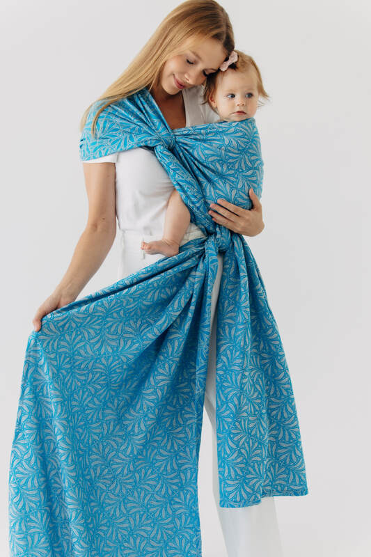 Fular, tejido jacquard (50% seda, 50% algodón) - INFINITY - HAVEN - talla XL #babywearing