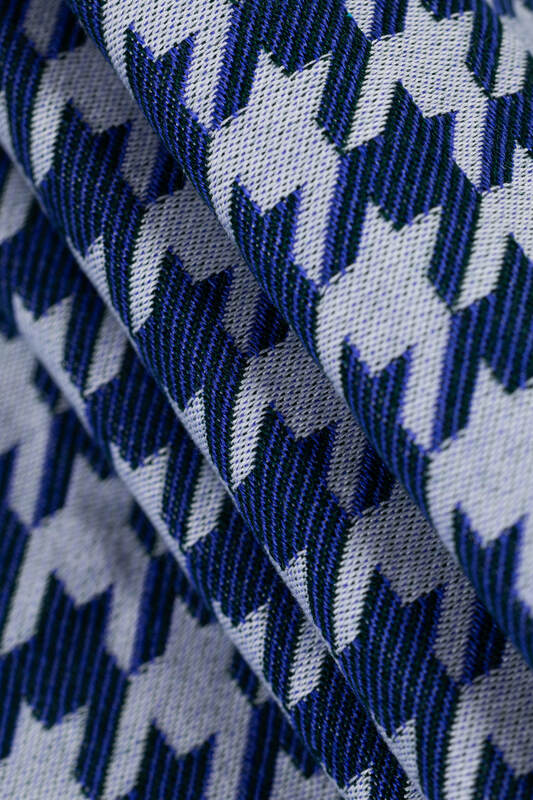 LennyLight Carrier, Standard Size, jacquard weave (40% cotton, 40% merino wool, 13% silk, 7% cashmere) - PATA DE GALLO - PUZZLE #babywearing