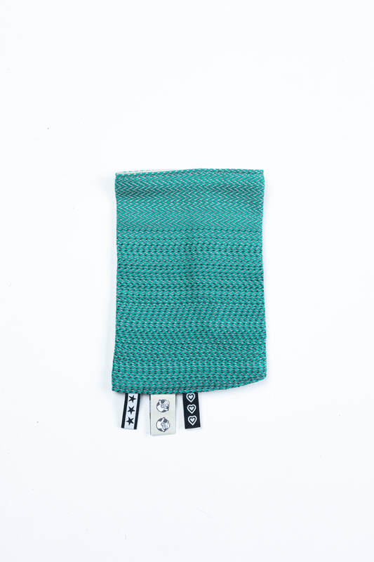 Drool Pads (100% cotton) - LITTLE HERRINGBONE OMBRE GREEN  #babywearing