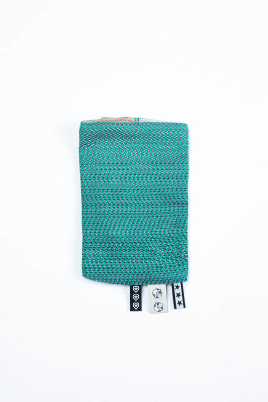 Drool Pads (100% cotton) - LITTLE HERRINGBONE OMBRE GREEN  #babywearing