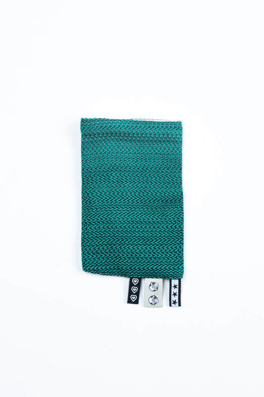 Drool Pads (100% cotton) - LITTLE HERRINGBONE OMBRE GREEN  #babywearing