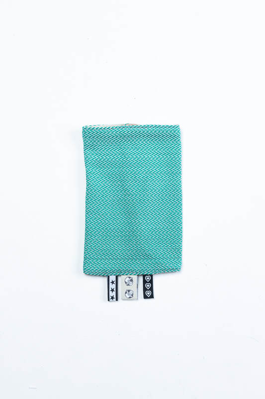 Drool Pads (100% cotton) - LITTLE HERRINGBONE OMBRE GREEN  #babywearing