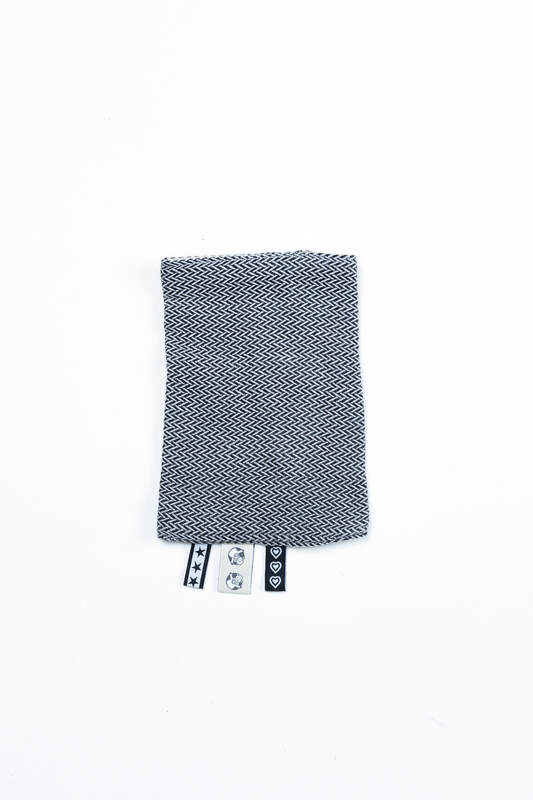 Drool Pads (100% cotton) - LITTLE HERRINGBONE OMBRE GREY  #babywearing