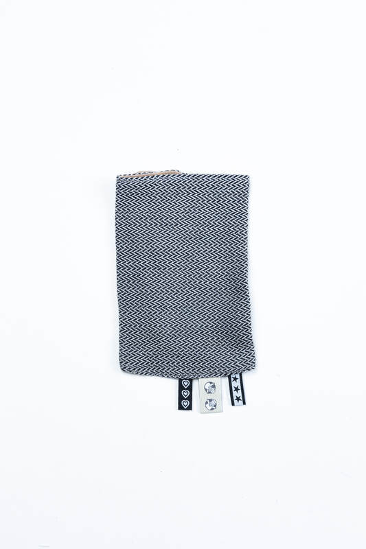 Drool Pads (100% cotton) - LITTLE HERRINGBONE OMBRE GREY  #babywearing
