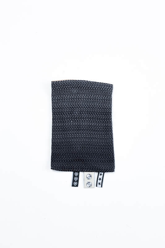 Drool Pads (100% cotton) - LITTLE HERRINGBONE OMBRE GREY  #babywearing