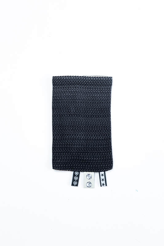 Drool Pads (100% cotton) - LITTLE HERRINGBONE OMBRE GREY  #babywearing