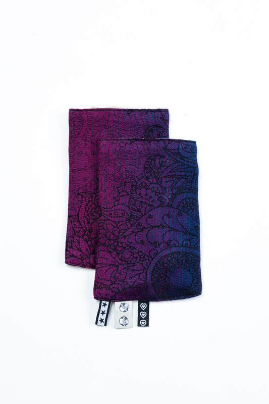 Drool Pads (100% cotton) - WILD WINE - BOUQUET #babywearing