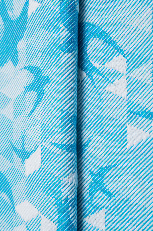 Nosidełko LennyHybrid Half Buckle, splot żakardowy, 100% bawełna , rozmiar standard - JASKÓŁKI NIEBIESKIE NIEBO #babywearing