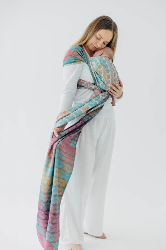 Baby sling for babies with low birthweight, Jacquard Weave, 100% cotton - TANGLED - PLAIT  - size XS #babywearing