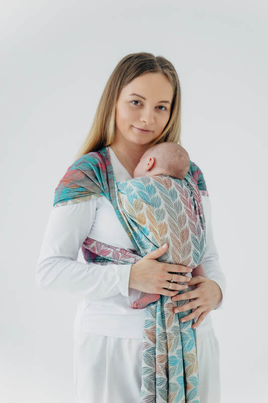 Baby sling for babies with low birthweight, Jacquard Weave, 100% cotton - TANGLED - PLAIT  - size XS #babywearing