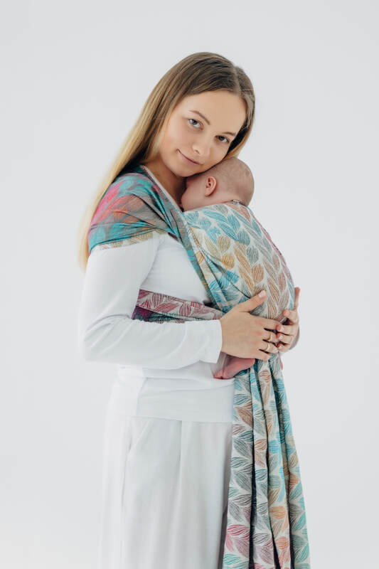 Baby sling for babies with low birthweight, Jacquard Weave, 100% cotton - TANGLED - PLAIT  - size XS #babywearing