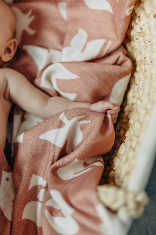 Swaddle Blanket - BIRDY - CANDY FLOSS #babywearing