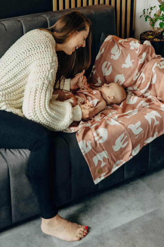 Swaddle Blanket - BIRDY - CANDY FLOSS #babywearing