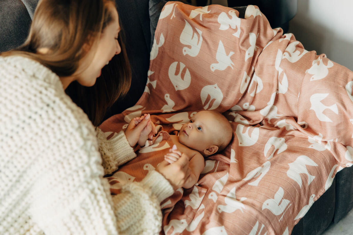 Swaddle Blanket - BIRDY - CANDY FLOSS #babywearing