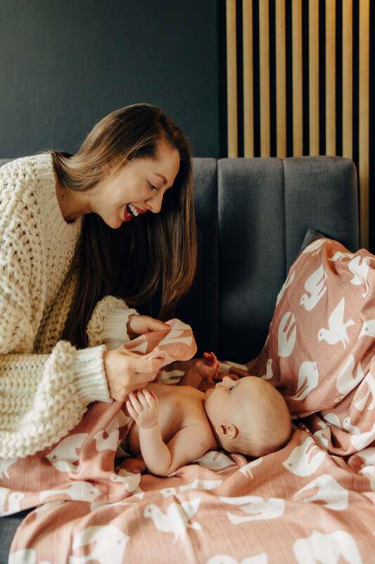 Swaddle Blanket Maxi - BIRDY - CANDY FLOSS #babywearing