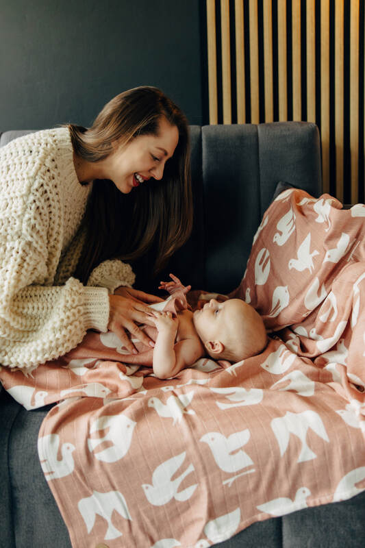 Swaddle Blanket - BIRDY - CANDY FLOSS #babywearing