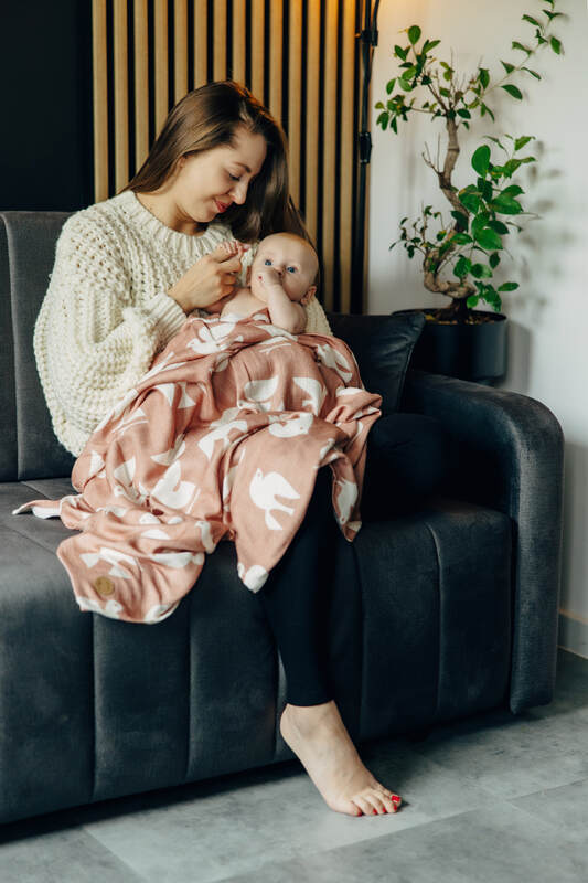 Swaddle Blanket - BIRDY - CANDY FLOSS #babywearing