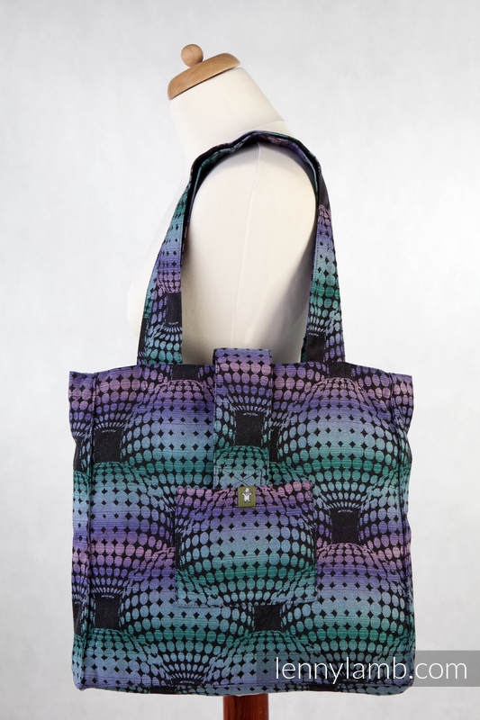 Schultertasche, hergestellt vom gewebten Stoff (100% Baumwolle) - DISCO BALLS #babywearing