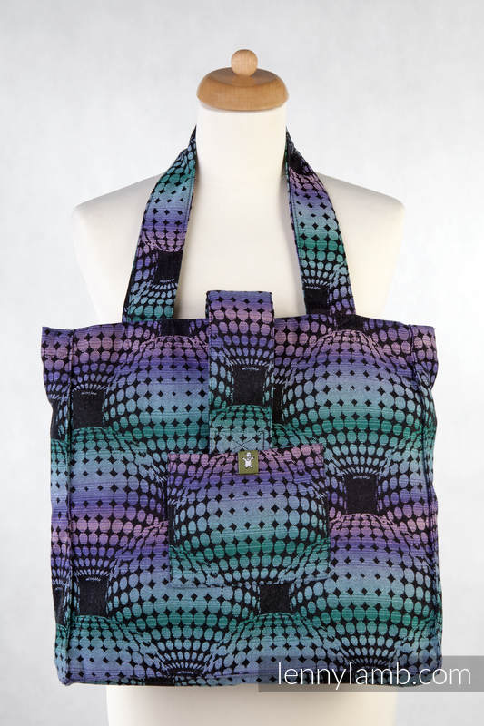Shoulder bag made of wrap fabric (100% cotton) - DISCO BALLS - standard size 37cmx37cm #babywearing