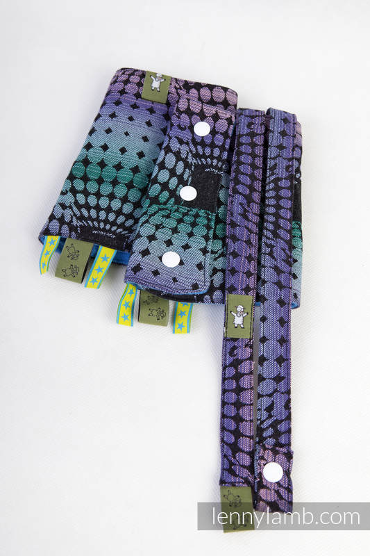 Drool Pads & Reach Straps Set, (60% cotton, 40% polyester) - DISCO BALLS #babywearing
