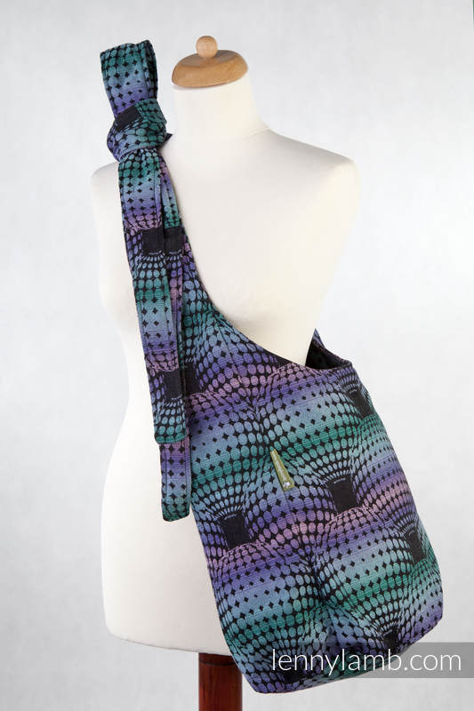 Hobo Tasche, hergestellt vom gewebten Stoff (100% Baumwolle) - DISCO BALLS #babywearing