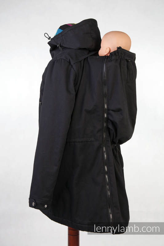 Parka Babywearing Coat - size M - Black & Diamond Plaid #babywearing