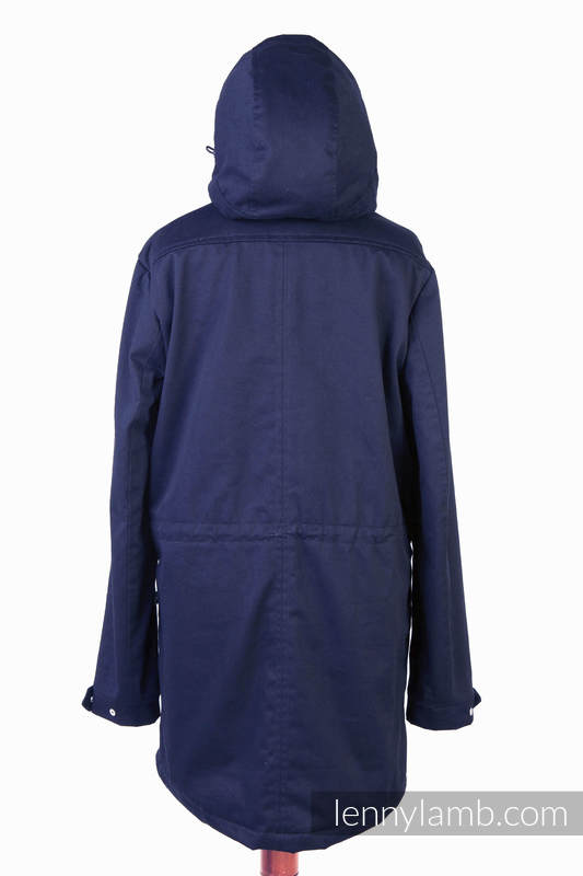 Parka Coat - size L - Navy Blue & Diamond Plaid #babywearing