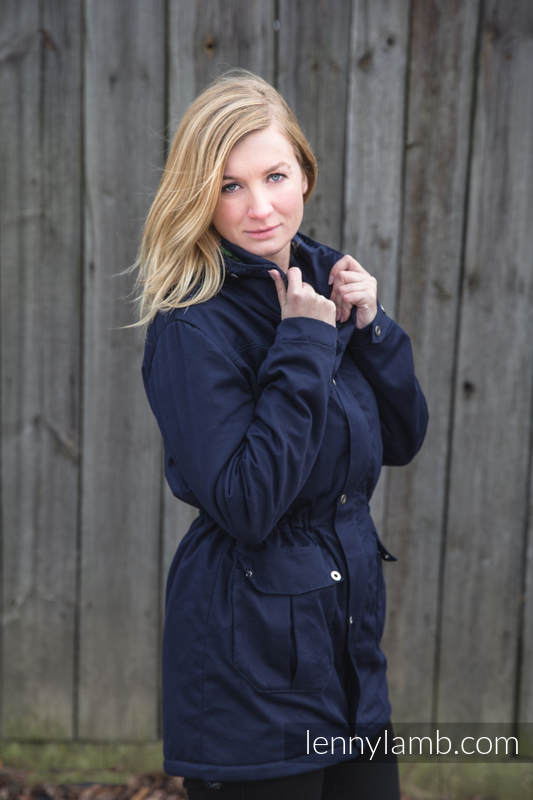 Parka Coat - size XS - Navy Blue & Customized Finishing #babywearing