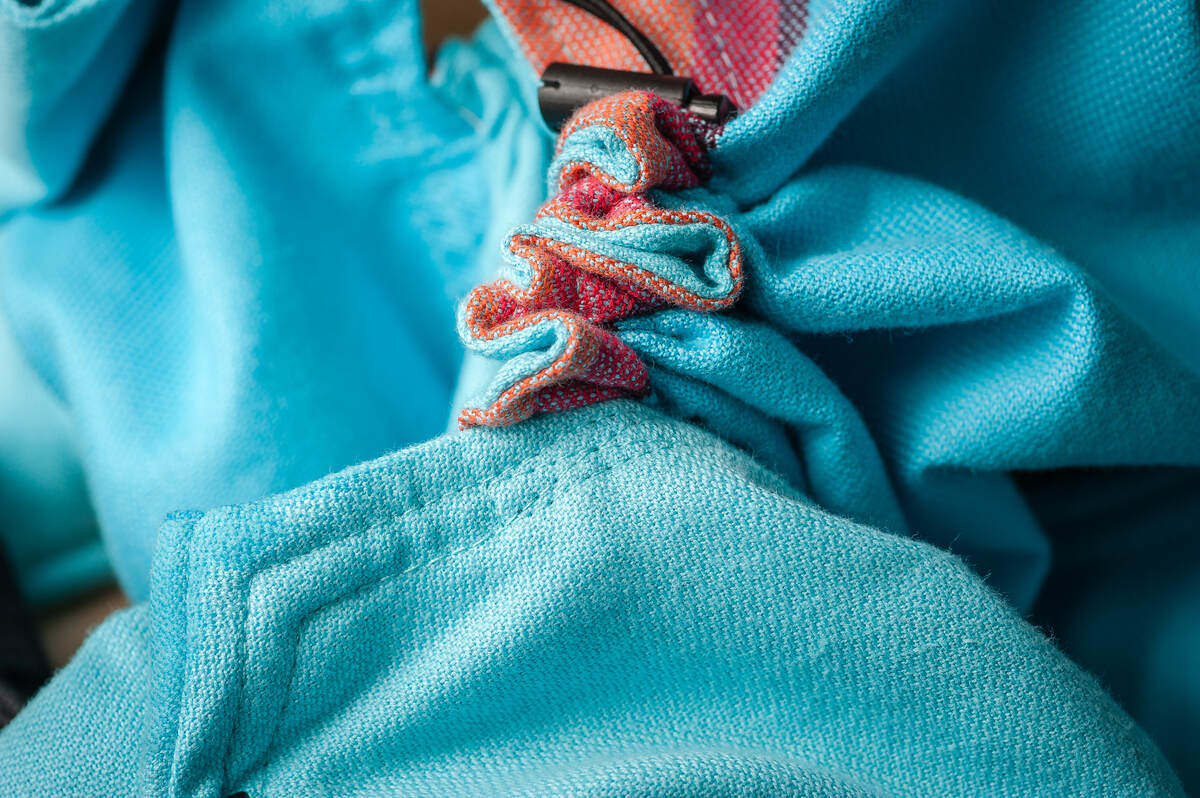 Ergonomic Carrier, Toddler Size, broken-twill weave 100% cotton - BLUE LAGOON - Second Generation. #babywearing