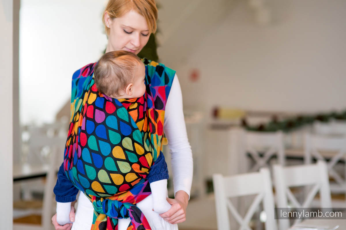 Żakardowa chusta do noszenia dzieci, bawełna - RADOSNY CZAS - rozmiar XL #babywearing