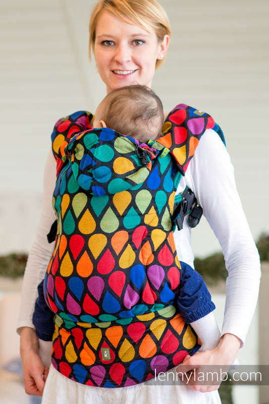 Ergonomic Carrier, Baby Size, jacquard weave 100% cotton - JOYFUL TIME, Second Generation (grade B) #babywearing