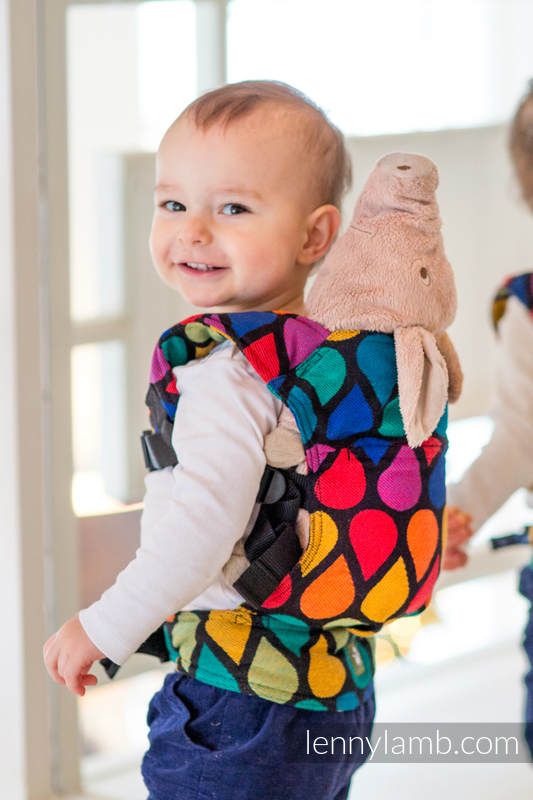 Porte-bébé pour poupée fait de tissu tissé, 100 % coton - JOYFUL TIME (grade B) #babywearing