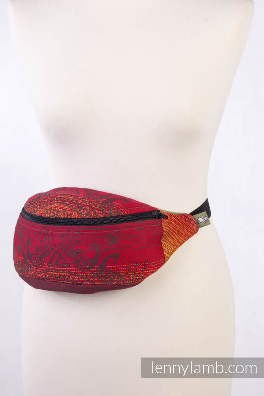 Waist Bag made of woven fabric, (100% cotton) - NOBLE INDIAN PEACOCK #babywearing